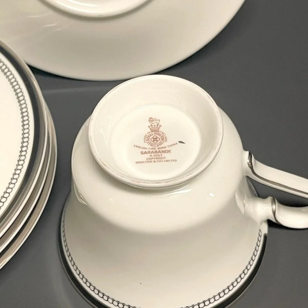 Set of 7 Vintage Royal Doulton Sarabande H5023 Replacement‎ Tea Cups & Saucers